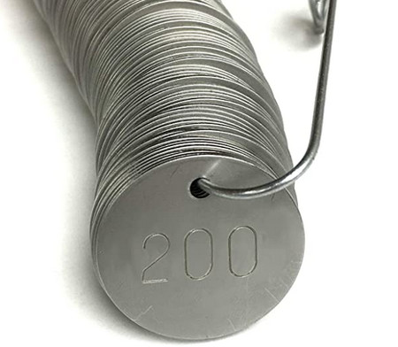 Numbered Aluminum Tags #101-200 1-1/4" round